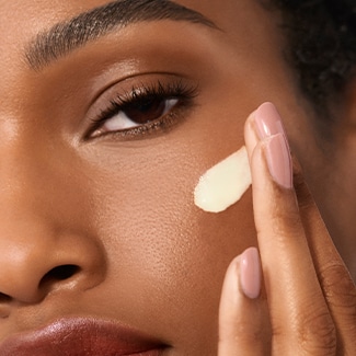 Close up of Bronzer with powder background